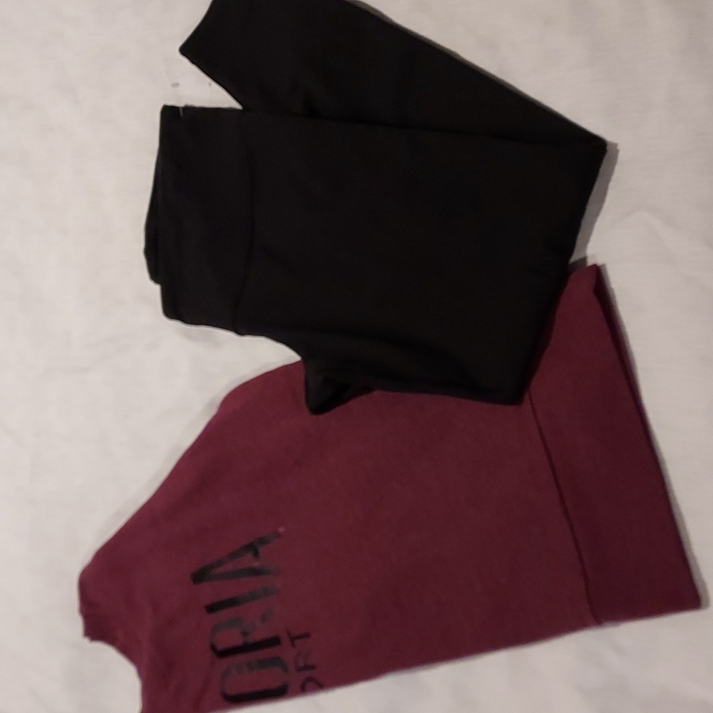 Women's Victoria's Secret VSX Sport Crop Sweatshirt  & VSX Workout Pants  Size M